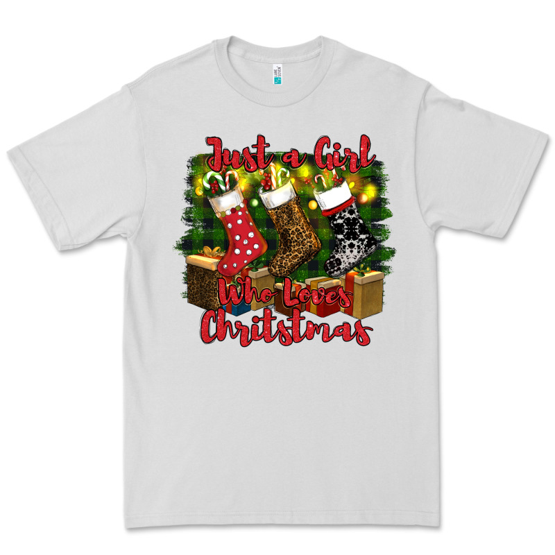 Just A Girl Who Loves Christmas Premium Tee by RanaPortraitStore | Teevron