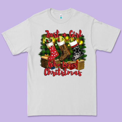 Just A Girl Who Loves Christmas Premium Tee Designed By Ranaportraitstore