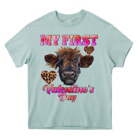 Arona my first valentine's day highland calf Heavy Core Tee - RanaPortraitStore