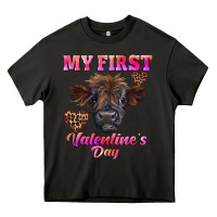 Asphalt my first valentine's day highland calf Heavy Core Tee - RanaPortraitStore