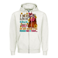 Oatmeal Heather i may look calm but in my head i pecked you three Zipper Hoodie - NancyCooperArtShop