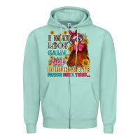 Seafoam i may look calm but in my head i pecked you three Zipper Hoodie - NancyCooperArtShop