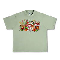Oil Green christmas cow coffee cups Urban Heavy Tee - AdoDesignShop