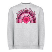 Heather Grey in october we wear pink rainbow Heavyweight Sweatshirt - AdoDesignShop