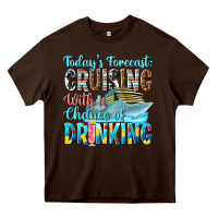 Chocolate Brown todays forecast  cruising with a chance of drinkin Heavy Core Tee - texasbilliewilder
