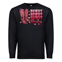 Black howdy howdy howdy honey with cowgirl boots Premium Sweatshirt - RanaPortraitStore