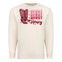 Howdy Howdy Howdy Honey With Cowgirl Boots Premium Sweatshirt | Teevron