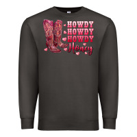 Smoke howdy howdy howdy honey with cowgirl boots Premium Sweatshirt - RanaPortraitStore