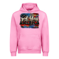 Fuchsia Pink God bless America  4th of July Urban Hoodie - CowGirlArtShop