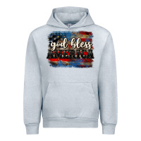 Heather Grey God bless America  4th of July Urban Hoodie - CowGirlArtShop