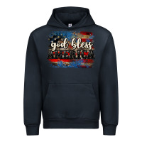Navy God bless America  4th of July Urban Hoodie - CowGirlArtShop