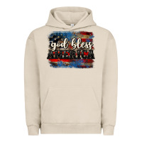Pigment French Oak God bless America  4th of July Urban Hoodie - CowGirlArtShop