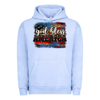 Pigment Grape Ice God bless America  4th of July Urban Hoodie - CowGirlArtShop