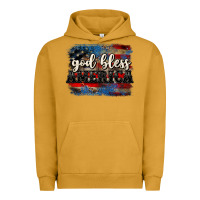 Pigment Peanut Butter God bless America  4th of July Urban Hoodie - CowGirlArtShop