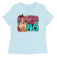 Baby Blue hahahaha no leopard cowhide Ladies Tee - JahusDesignShop