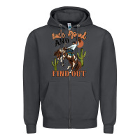 Smoke buck around and find out rodeo cowboy Zipper Hoodie - MaliasSmallBusiness