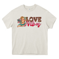 Cream love vibes cupid Heavy Core Tee - RanaPortraitStore