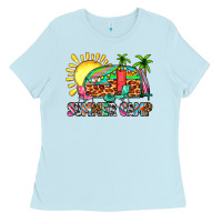 Baby Blue summer camp Ladies Tee - Zillion Design Studio