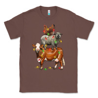 Chestnut Christmas cow sheep and chicken Classic Tee - LillyAllenDesigns