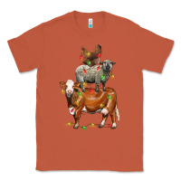 Copper Christmas cow sheep and chicken Classic Tee - LillyAllenDesigns
