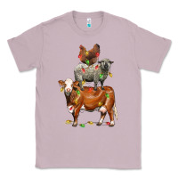 Lilac Christmas cow sheep and chicken Classic Tee - LillyAllenDesigns