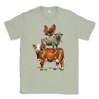 Matcha Christmas cow sheep and chicken Classic Tee - LillyAllenDesigns