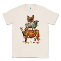 Natural Christmas cow sheep and chicken Classic Tee - LillyAllenDesigns