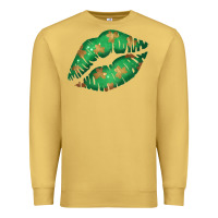 Antique Gold St. Patricks Day Green Lips Premium Sweatshirt - Bettercallsaul