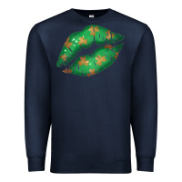 Navy St. Patricks Day Green Lips Premium Sweatshirt - Bettercallsaul