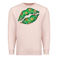 Pale Pink St. Patricks Day Green Lips Premium Sweatshirt - Bettercallsaul