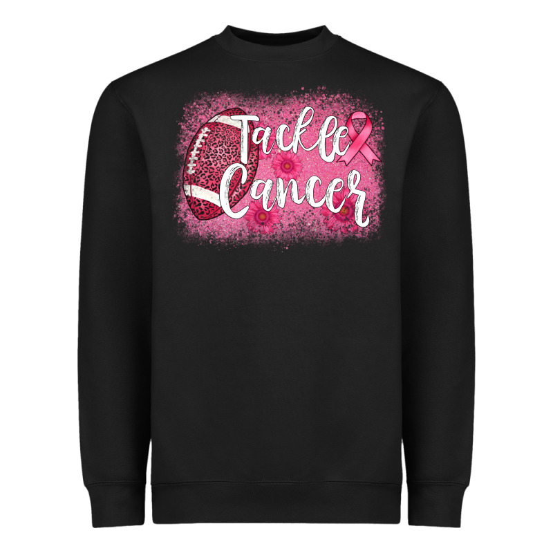 Tackle Cancer Football Leopard Heavyweight Sweatshirt by AdoDesignShop | Teevron
