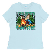 Baby Blue life is better around the campfire Ladies Tee - Zillion Design Studio