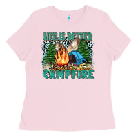 Bubblegum Pink life is better around the campfire Ladies Tee - Zillion Design Studio