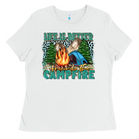 White life is better around the campfire Ladies Tee - Zillion Design Studio