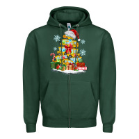 Christmas Tree With School Bus Zipper Hoodie | Teevron