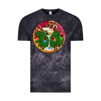 Cloud Black Christmas martini Vintage Tee - AdoDesignShop
