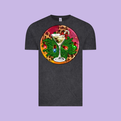 Christmas Martini Vintage Tee Designed By Adodesignshop