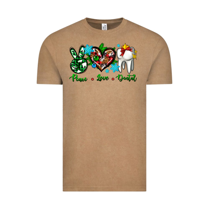 Peace Love Dental For Christmas Vintage Tee by AdoDesignShop | Teevron