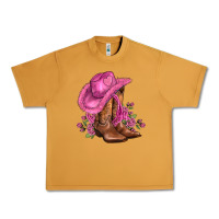 Peanut Butter valentines day boots cowgirl hat and roses Urban Heavy Tee - AdoDesignShop