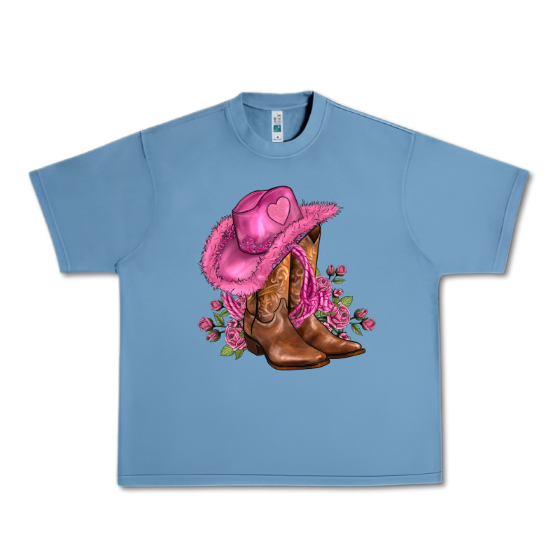 Valentines Day Boots Cowgirl Hat And Roses Urban Heavy Tee by AdoDesignShop | Teevron