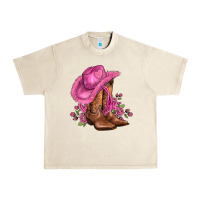 Sandshell valentines day boots cowgirl hat and roses Urban Heavy Tee - AdoDesignShop