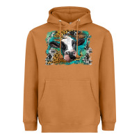 Meerkat holstein cow leopard and western background Heavyweight Hoodie - BarkalooDesign