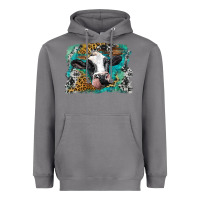 Storm holstein cow leopard and western background Heavyweight Hoodie - BarkalooDesign