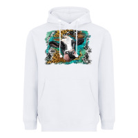 White holstein cow leopard and western background Heavyweight Hoodie - BarkalooDesign