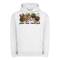 Pigment Lunar Rock Peace Love Mardi Gras Urban Hoodie - HowdyJamesFarm