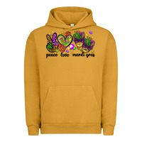 Pigment Peanut Butter Peace Love Mardi Gras Urban Hoodie - HowdyJamesFarm