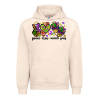 Sandshell Peace Love Mardi Gras Urban Hoodie - HowdyJamesFarm