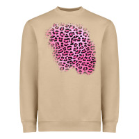 Mushroom pink leopard patch Heavyweight Sweatshirt - AdoDesignShop