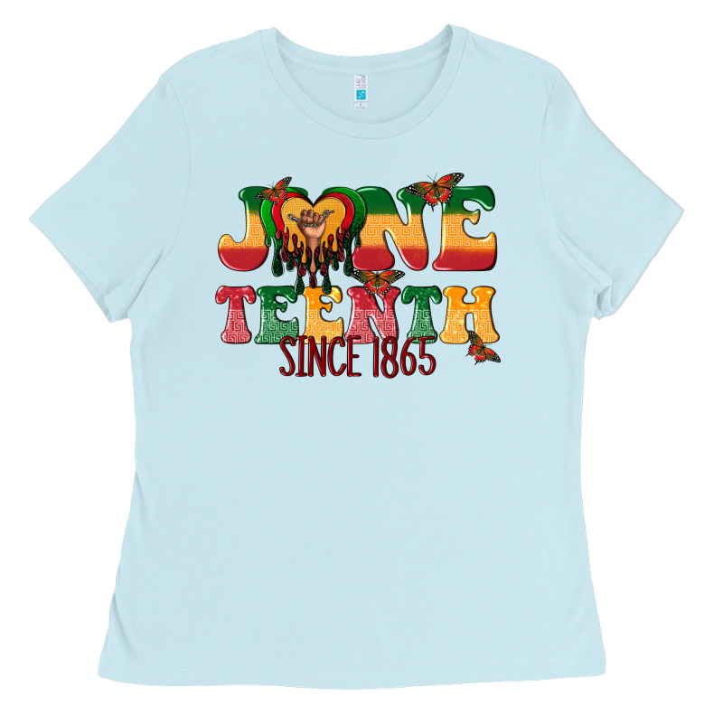 Juneteenth Since 1865 With Heart Ladies Tee by texasbilliewilder | Teevron