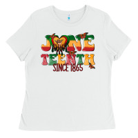 White juneteenth since 1865 with heart Ladies Tee - texasbilliewilder